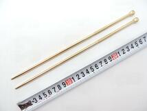 日本製　未使用　 真鍮　火箸　５，５Ｘ２８０ミリ　1膳　ひばし　ヒバシ　しんちゅう　シンチュウJan4973378600362_画像1