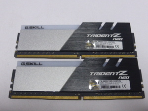 メモリ デスクトップパソコン用 G.SKILL TRIDENT Z NEO RGB DDR4-3600 PC4-28800 16GBx2枚 合計32GB F4-3600C18D-32GTZN 起動確認済です