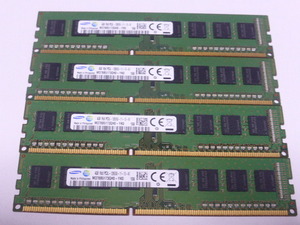 メモリ デスクトップパソコン用 Samsung 低電圧 1.35V DDR3L-1600 PC3L-12800 4GBx4枚 合計16GB 起動確認済みです④