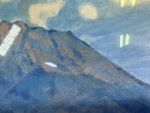 飾り絵 壁掛け 額縁 風景 背景 絵 山 自然 インテリア アンティーク U439_画像9