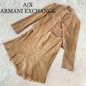 A|X ARMANI EXCHANGE アルマーニエクスチェンジ セットアップ ジャケット スカート ブラウン サイズS