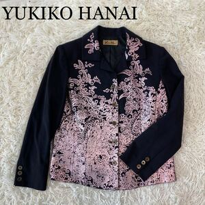 YUKIKO HANAI Yukiko Hanai tailored jacket черный × розовый размер 10