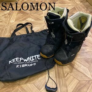 SALOMON サロモン スノーボードブーツ スキーブーツ ブラック 袋付き 27センチ 1円スタート
