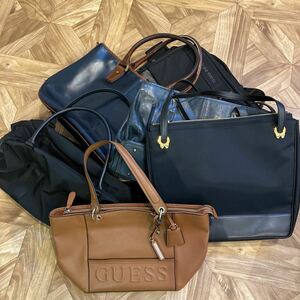 ゲス/GUESS ダナキャラン/DKNY ニナリッチ等 ブランドバッグ ボストン ビジネス等 卸 転売 6点 まとめ売り 1円スタート