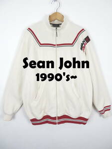 90s 00s ショーンジョン ★ トラックジャケット スタジャン スウェット ジャケット L ★ Sean John ヒップホップ ストリート B系 Bボーイ