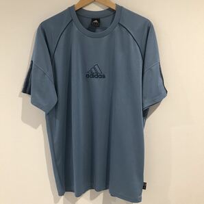 adidas アディダス CLIMALITE 半袖Tシャツ スポーツパフォーマンスロゴ 三角 グレー 速乾 サッカー スポーツ XO XXL 3L ポリエステルの画像1