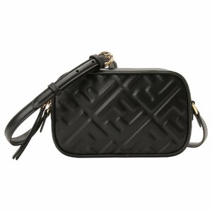 フェンディ カメラバッグ FENDI 8BS077 ANWT F0KUR FFロゴ エンボス ショルダーバッグ クロスボディ ブラック レディース