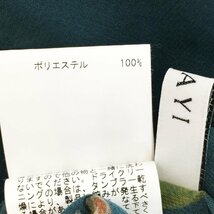 ★超美品 ANAYI アナイ【40700円】長袖 ランダムフラワープリントボウタイブラウス レディース38 ブルーグリーン 1019271307061380_画像7