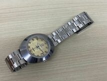 F738-T20-174◎ RADO ラドー DIASTAR ダイアスター デイト ゴールド文字盤 レディース 自動巻き時計 不動 ⑤_画像2