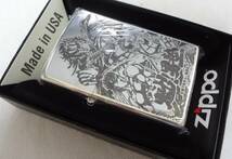 送料無料　新品　ZIPPO　魁! ! 男塾　男塾筆頭3名　片面加工 シルバー_画像2