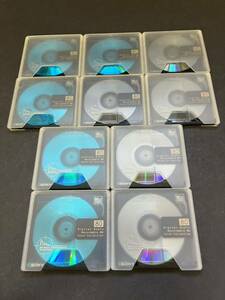 MD ミニディスク minidisc 中古 初期化済 ソニー SONY color collection 80 グリーン グレー 10枚セット 記録媒体