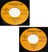 45rpm/ YOU ARE MY SUNSHINE - ANDY DIO - BONNIE JEAN / 50's,ロカビリー,FIFTIES,JOHNSON RECORDS_画像2
