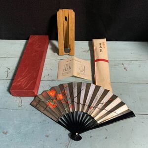  fan decoration fan establish fan ... sense ... kimono small articles tea utensils kimono small articles handicraft antique collection display bamboo made (8524))