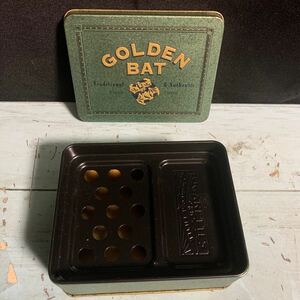 GOLDEN BAT Golden bat ashtray original can ashtray Showa Retro (8566)