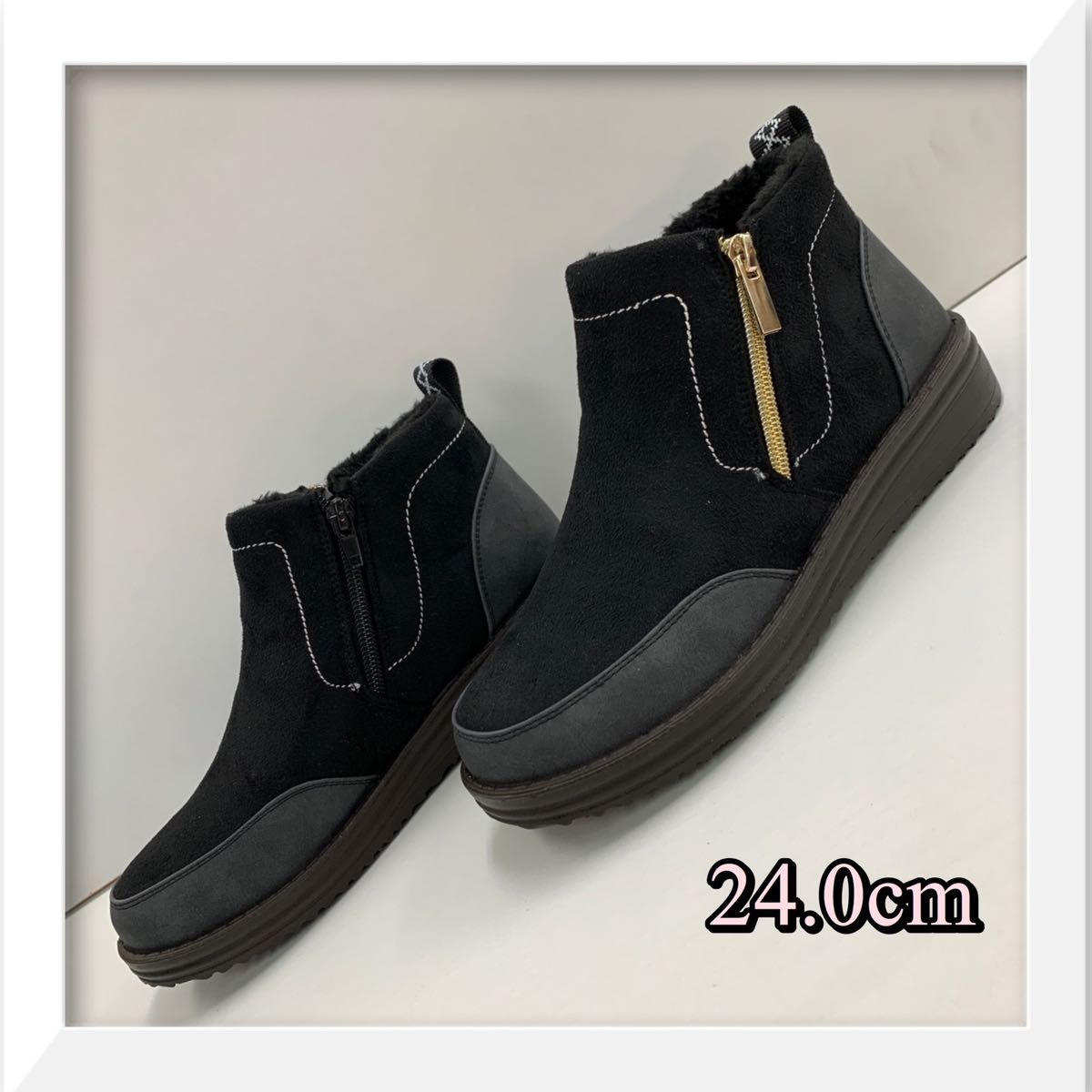 良品 ロエベ LOEWE サイドジップ コインローファー ヒール ショート