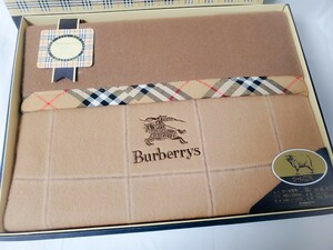 Burberrys バーバリー 毛布 ウール100% サイズ：140×200cm シングル (箱付き) 未使用 ウール毛布★to-05