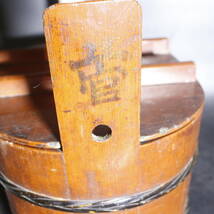 MO1　魚桶　木工品　アンティーク　　変形樽　楕円樽　民具　古道具_画像7