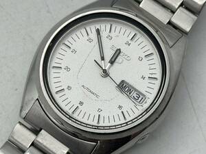SEIKO セイコー　本物　セイコー5　7S26-3040　自動巻　デイデイト　純正ブレスレット付　メンズ腕時計　稼働品　動作保証無