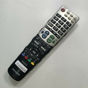 C1G658 【送料１８５円】 TV リモコン / シャープ SHARP GA826WJSA 動作確認済み★即発送★ テレビ