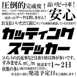 カッティングステッカー 製作 代行 オリジナル チームステッカー 538