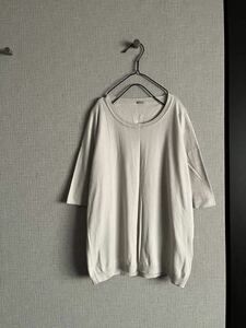 美品○MARGARET HOWELL マーガレットハウエル○半袖　コットン　プルオーバー ニット　Tシャツ　トップス　レディース　イギリス製　MHL.