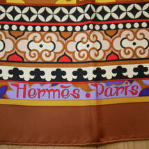 美品 HERMES エルメス　LA FEMME AUX SEMELLES DE VENT　風の足蹠を持つ女　90サイズ　シルク100 スカーフ　送料無料_画像9