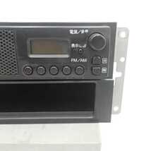 平成25年 エブリィバン DA64V 純正 デッキ オーディオ AM FM ラジオ スピーカー一体式 小物入れ付 中古 即決_画像3