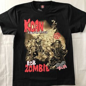 バンドTシャツ　コーン（KORN）,ロブゾンビ(ROB ZOMBIE)新品 M