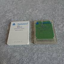メモリーカード 8MB セット PS2 プレイステーション2 ソニー SONY まとめ MEMORY CARD MAGIC GATE スケルトン ホワイト 中古 ジャンク_画像1