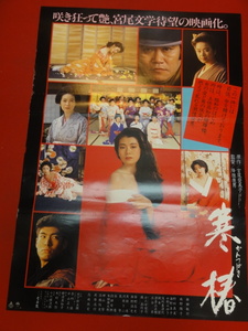 ub34014『寒椿』ポスター 降旗康男　西田敏行　南野陽子　高嶋政宏　野村真美　かたせ梨乃