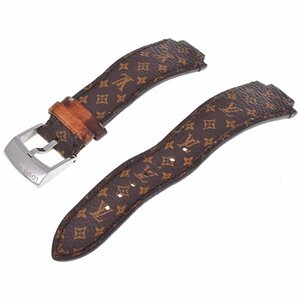 【LOUIS VUITTON】ルイ・ヴィトン”SS尾錠付き モノグラム レザー製”時計バンド／ラグ側 21ｍｍ／尾錠側 18ｍｍ F#B2859