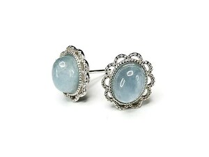 AAA- aquamarine natural stone earrings 925 silver angel. stone Power Stone prime 
