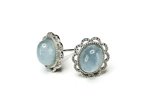 AAA-Aquamarine Natural Stone Pierce 925 Silver Angel's Stone Power Stone Prime