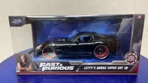 新品 1/24 Jada toys FAST&FURIOUS ワイルドスピード　 LETTY's DODGE VIPER SRT 10 w25×H 11×D13