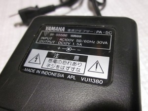 Yamaha ヤマハ PA-5C PA5C DC12V 1.5A センタープラス 電源アダプター ACアダプター 中古 動作品 送料一律520円 同梱可