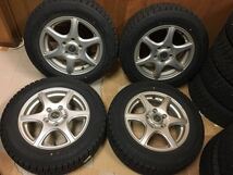 ノアで使用 社外アルミ＆スタッドレスタイヤセット ダンロップWM02 195/65R15 2022年 新潟市手渡し可_画像1