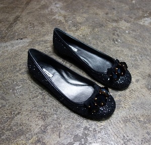 TK several times only beautiful goods [ pretty bigbiju-!!] MIU MIU flat shoes pumps black black group MiuMiu 