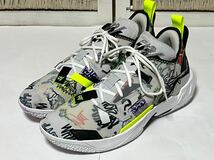 1円イチスタ【us12/30cm/限定】ナイキ NIKE ジョーダン ワイノット ゼロ 4 PF ホワイト/ボルト　Jordan Why Not Zer0.4 Graffiti_画像1