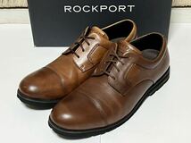 【us8/26cm】ROCKPORT/ロックポートCH1934 ストレートチップ、ドレスカジュアルシューズ ◇HYDRO-SHIELD 防水加工レザー使用_画像1