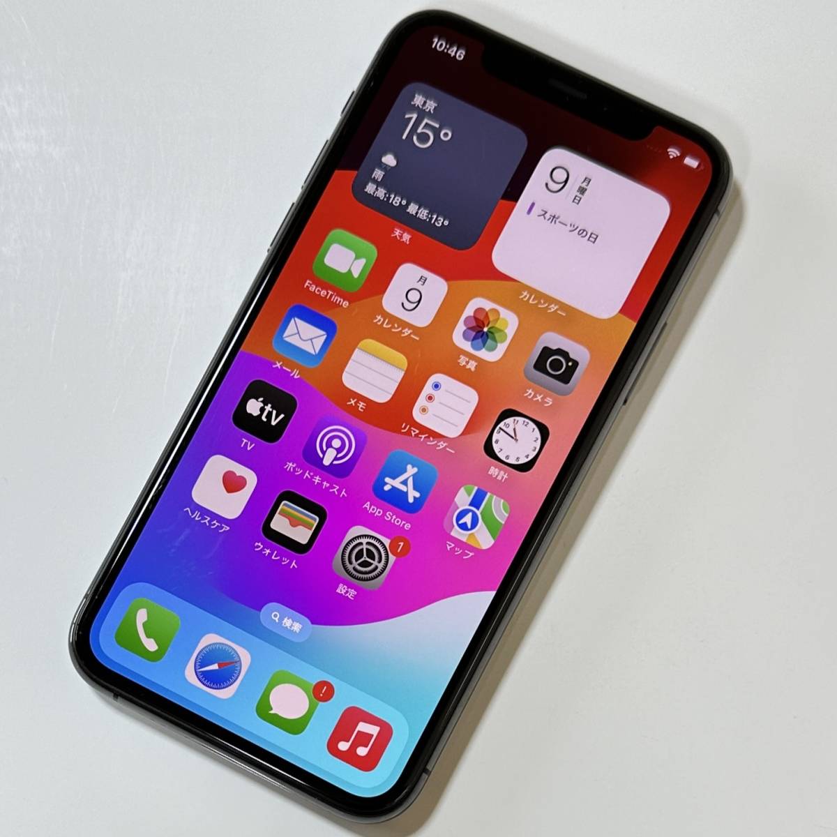 ヤフオク! - Apple SIMフリー iPhone X スペースグレイ...