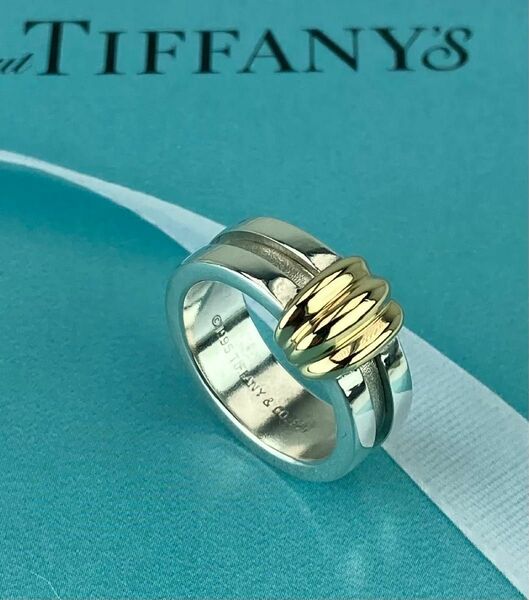 Tiffany＆Co. ティファニー グルーブド ウィズ リング 925/750