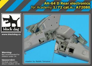 ◆◇ブラックドッグ【A72080】1/72 AH-64Dアパッチ・ロングボウ攻撃ヘリ 後部電子部品（アカデミー用）◇◆