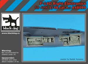 ◆◇ブラックドッグ【A48099】1/48 現用アメリカ海軍F-14Dトムキャット 右側電子装置（AMK用）◇◆