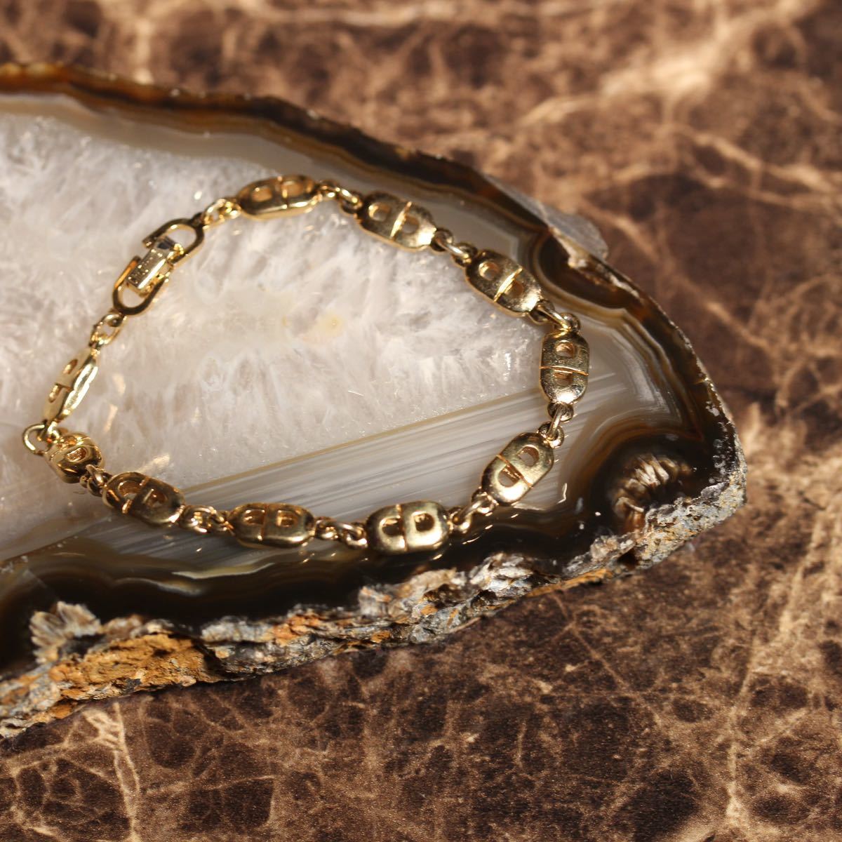 Christian Dior LOGO PLATE CHAIN BRACELET/クリスチャンディオール