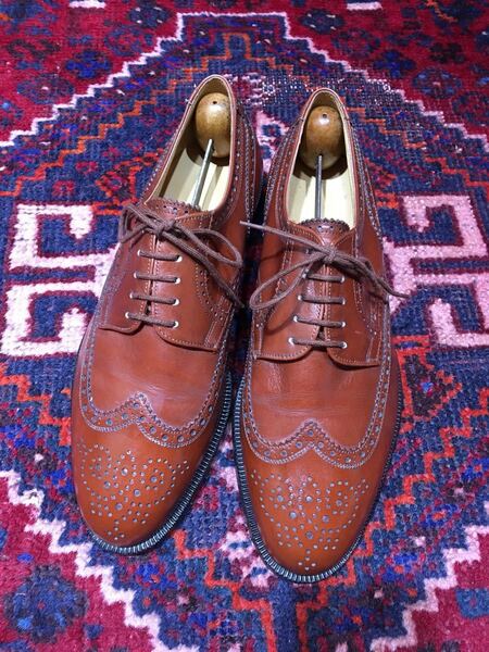 BALLY LEATHER WING TIP SHOES MADE IN SWITZERLAND/バリーレザーウィングチップシューズ