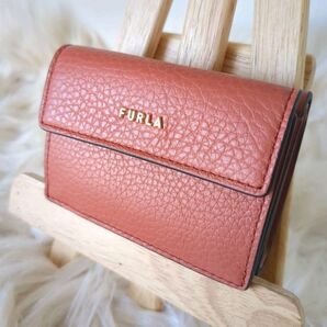 タイムセール\(^o^)/新品未使用品 フルラ FURLA 折り財布 ミニ財布 ブラウン 茶色
