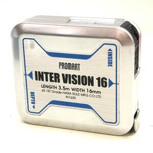 ♪プロマートインタービジョン INTER VISION 16 LENGTH 3.5m WIDTH 16㎜ メジャー 文房具 測定器 中古品♪K21434