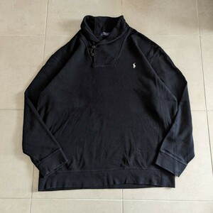 Ralph Lauren　ラルフローレン　ショールカラー　ブラック　XL スウェット　YW16