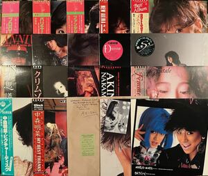 中森明菜 LP レコード 15枚 + ミニアルバム 5枚 全20枚 中古 美品 特典完備 サイン 歌姫 写真 BEST ベスト Femme Fatale Stock クリムゾン