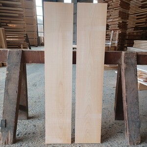 B-1411【98×19.1/19.5×2cm】 国産ひのき 　板 　2枚セット　テーブル 　まな板　 看板 　一枚板　 桧　 檜　無垢材　 DIY
